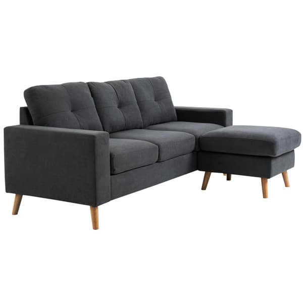 Rootz 3 -personers hjørne sofa sæt - Modulær sofa - Skandinavisk lounge - Maksimal komfort - 193 cm x 136 cm x 85 cm Anthracite Gray