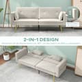 Miniatyrbild 4 av 11: Rootz 2 -sits bäddsoffa - Cabriolet Couch - Sleeper Soffa - Velvet Comfort - 181W x 73d x 78,5H cm - Perfekt för vardagsrum och rum