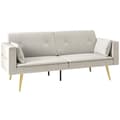 Miniatyrbild 10 av 11: Rootz 2 -sits bäddsoffa - Cabriolet Couch - Sleeper Soffa - Velvet Comfort - 181W x 73d x 78,5H cm - Perfekt för vardagsrum och rum