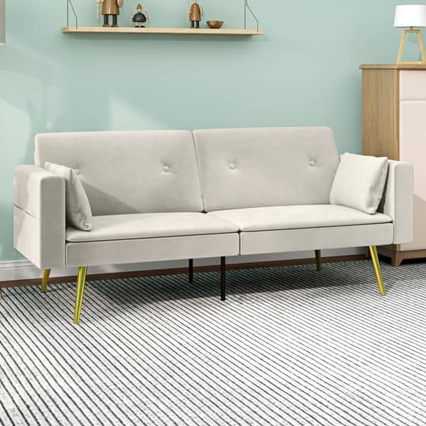 Rootz 2 -sits bäddsoffa - Cabriolet Couch - Sleeper Soffa - Velvet Comfort - 181W x 73d x 78,5H cm - Perfekt för vardagsrum och rum