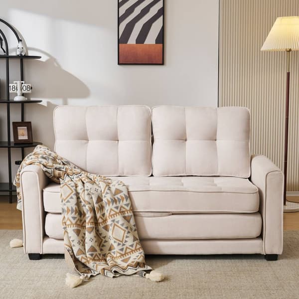 Rootz 2 -paikkainen sohvavuode - sohvasohva - vaihtovelkakirjalainan sohva - kaksoistyynyn mukavuus - 151L x 75W x 86H cm