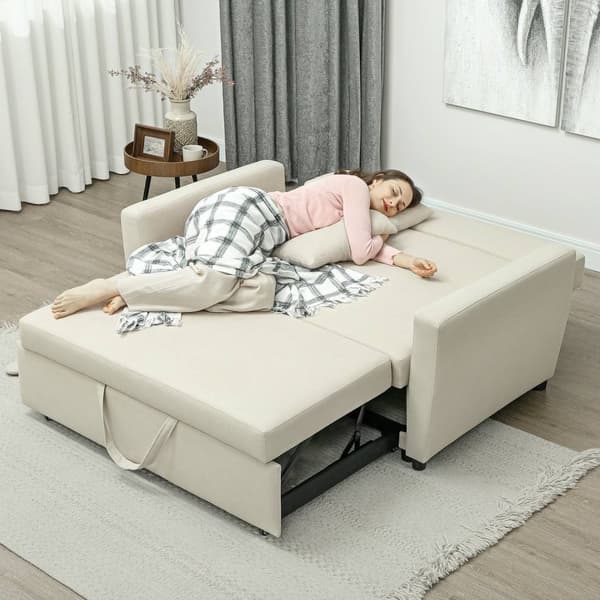 Rootz 2 -i -1 sovesofa - konvertibel sofa - justerbar ryglæn - fløjlsudseende - 155 cm x 90 cm x 88,5 cm - perfekt til ultimativ komfort