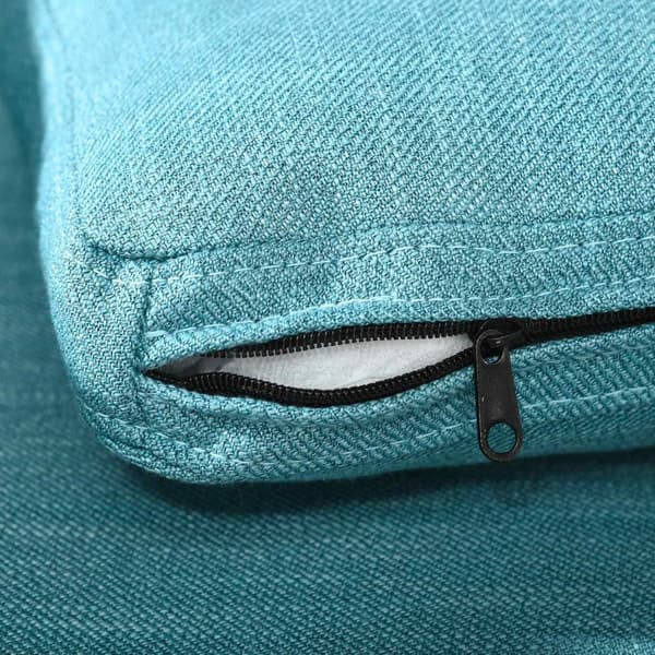 Rootz 2 -sits soffa - Loveseat - Couch - Överlägsen komfort - 140 cm x 74 cm x 76 cm - Armstödfickor - Blue Linen Look Fabric