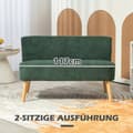 Miniatyrbild 6 av 11: Rootz 2 -sitsig klädda soffa - liten soffa - Elegant Loveseat - Velvete Comfort - 117x56.5x77 cm - Idealisk för moderna bostadsområden