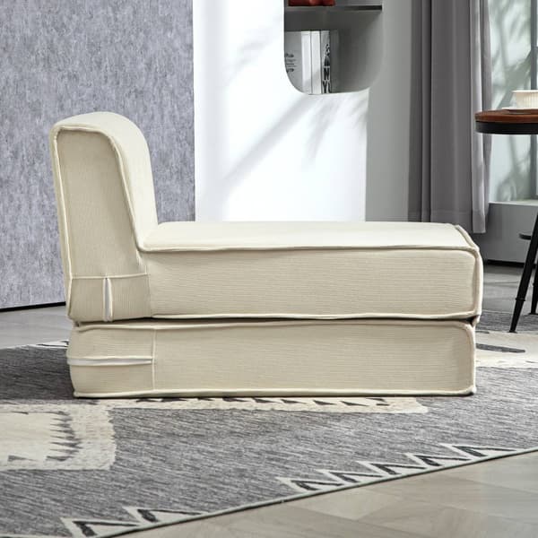 Rootz golv soffa - vikbar gästmadrass - kompakt soffa - lätt design - 73x100x60cm - vit - oöverträffad komfort