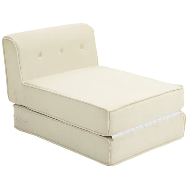 Rootz golv soffa - vikbar gästmadrass - kompakt soffa - lätt design - 73x100x60cm - vit - oöverträffad komfort