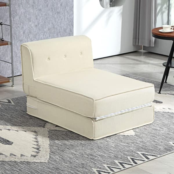 Rootz golv soffa - vikbar gästmadrass - kompakt soffa - lätt design - 73x100x60cm - vit - oöverträffad komfort