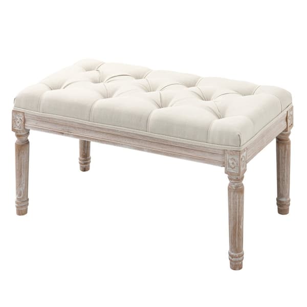 Rootz polstret afføring - polstret bænk - fodskammel - optimal komfort - 80L x 40W x 43H cm brun