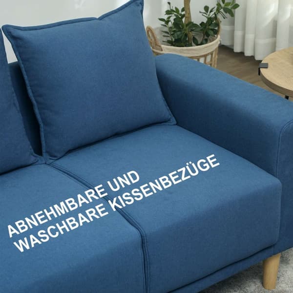 Rootz Two -sits soffa - Modern Couch - Tyg Loveat - Eucalyptus träram - Kompakt komfort - 133 x 73 x 81 cm