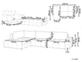 Miniatyrbillede 3 af 11: Sovesofa med Chaiselong Beige 4 Personers Sofa L Formet Dyb Sofaseng Siddemøbel Blød Stofsofa Design Hjørnesovesofa med Opbevaring