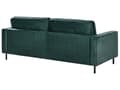 Miniatyrbilde 5 av 11: 3-seters Sofa Mørkegrønn Fløyel Retro Design Stue Aksentstol Svart Ben Spor Arm