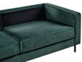 Miniatyrbilde 7 av 11: 3-seters Sofa Mørkegrønn Fløyel Retro Design Stue Aksentstol Svart Ben Spor Arm