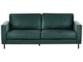 Miniatyrbilde 1 av 11: 3-seters Sofa Mørkegrønn Fløyel Retro Design Stue Aksentstol Svart Ben Spor Arm