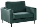 Miniatyrbilde 7 av 11: Sofasett Mørkegrønn Fløyel Polyester 3 Seter Sofa Lenestol Retro Design Stue