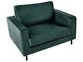 Miniatyrbilde 9 av 11: Sofasett Mørkegrønn Fløyel Polyester 3 Seter Sofa Lenestol Retro Design Stue