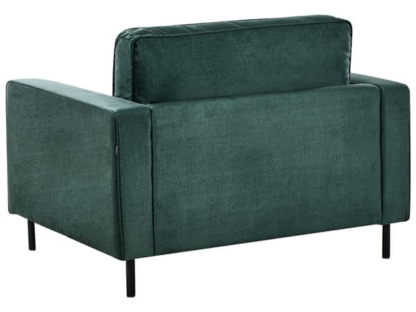 Sofasett Mørkegrønn Fløyel Polyester 3 Seter Sofa Lenestol Retro Design Stue