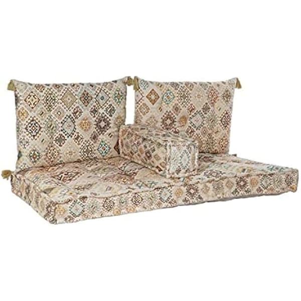2-sits soffa - DKD Heminredning - Gul och Brun - Bomull - Mått 30x171x75 cm