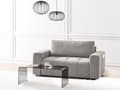 Miniatyrbillede 2 af 11: Sovesofa Lysegrå Polyester 2 Personers Moderne Blød Sofa Sofaseng To Personers Designsofa Praktisk Splitback Stofsofa med Opbevaring