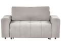 Miniatyrbillede 1 af 11: Sovesofa Lysegrå Polyester 2 Personers Moderne Blød Sofa Sofaseng To Personers Designsofa Praktisk Splitback Stofsofa med Opbevaring