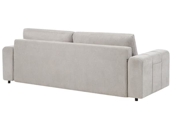 3-seters Sofa Lysegrå Stofftrekk med Oppbevaring Tykt Polstret Moderne Stil Stue Møbler