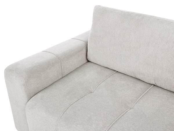3-seters Sofa Lysegrå Stofftrekk med Oppbevaring Tykt Polstret Moderne Stil Stue Møbler