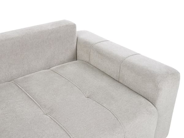 4 Hjørneseter Sovesofa Høyrehendt Lysegrå Stoffpolstring med Oppbevaring Tykt Polstret Moderne Stil Stue Møbler
