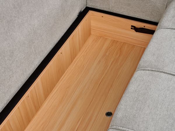 4 Hjørneseter Sovesofa Høyrehendt Lysegrå Stoffpolstring med Oppbevaring Tykt Polstret Moderne Stil Stue Møbler