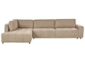Miniatyrbillede 1 af 11: Sovesofa med Chaiselong Brun 4 Personers Sofa L Formet Dyb Sofaseng Siddemøbel Blød Stofsofa Design Hjørnesovesofa med Opbevaring