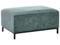 Miniatyrbillede 6 af 11: Hjørnesofa med Chaiselong Blågrøn Velour 4 Personers Sofa L Formet Dyb Sofahjørne med Fodskammel Siddemøbel Blød Stofsofa Højrevendt