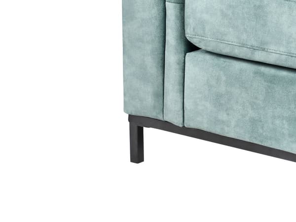Hjørnesofa med Chaiselong Blågrøn Velour 4 Personers Sofa L Formet Dyb Sofahjørne Siddemøbel Blød Stofsofa Venstrevendt