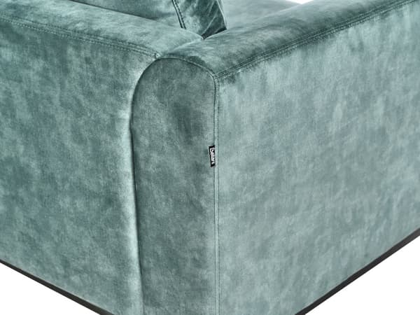 Hjørnesofa med Chaiselong Blågrøn Velour 4 Personers Sofa L Formet Dyb Sofahjørne Siddemøbel Blød Stofsofa Højrevendt