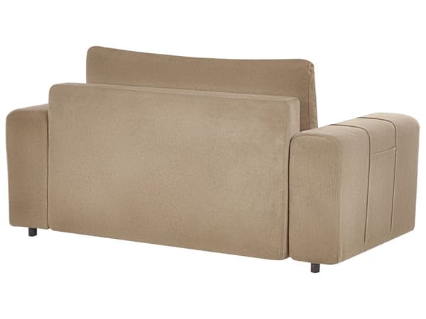 Sovesofa med oppbevaring Brun Stoff 2-seter Tykt polstret Moderne stil Stue Gjesteseng