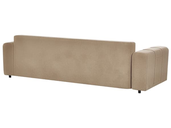 Sovesofa med oppbevaring Brun Stoff 3-seter Tykt polstret Moderne stil Stue Gjesteseng