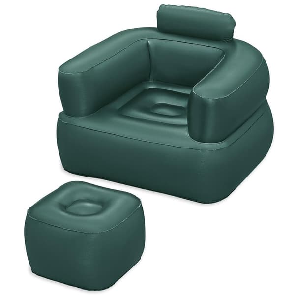 Bestway Oppusteligt Sæde med Fodstøtte Farve Assorterede 107x99x80/48x48x36 cm