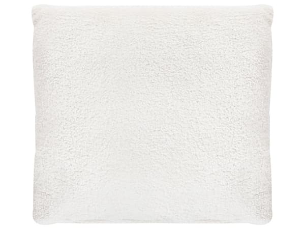 Hjørnesofa med 3 Puter Off White Boucle Polstring Lyse Treben Liggende Venstre Chaise Longue 4 Seter
