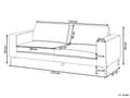 Miniatyrbillede 3 af 11: Sofa Beige Boucle Sorte Metalben 3 Personers Klassisk Stofsofa Blød Designsofa til Stue Moderne Siddemøbel