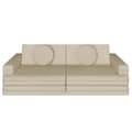 Miniatyrbillede 4 af 11: Børnesofa Lilly, 8-delt, med sovefunktion - 120 cm,beige