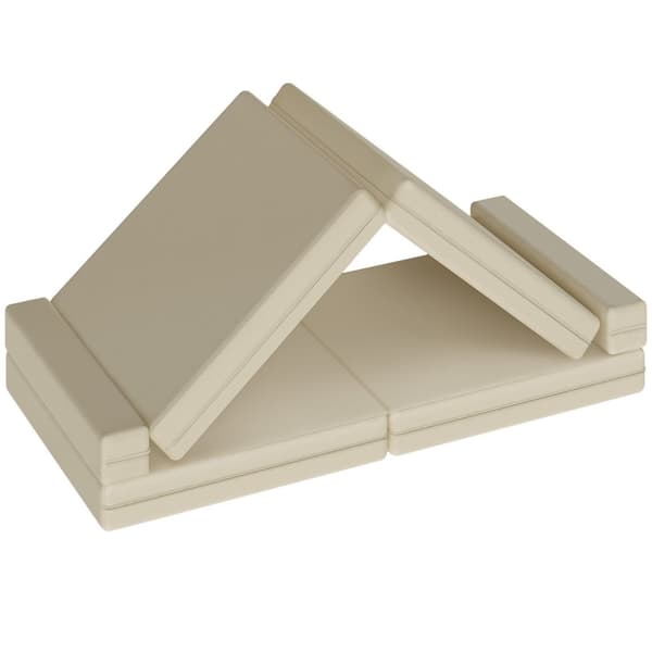 Børnesofa Lilly, 8-delt, med sovefunktion - 120 cm,beige