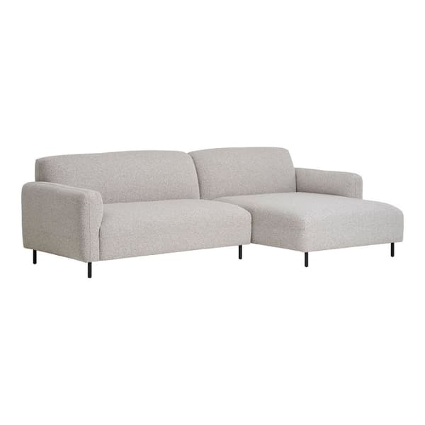 Salvador sofa høyrevendt lysegrå.