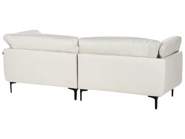 3-seters sofa Off-white Vegansk skinn Polyester Industriell og moderne stil Stue