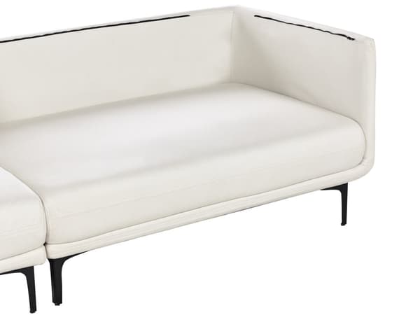 3-seters sofa Off-white Vegansk skinn Polyester Industriell og moderne stil Stue