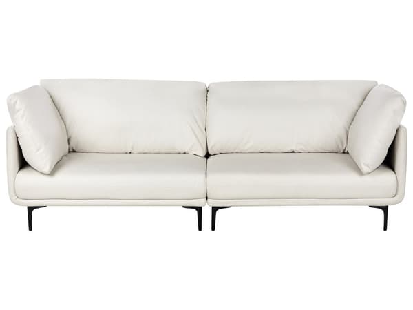 3-seters sofa Off-white Vegansk skinn Polyester Industriell og moderne stil Stue