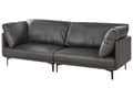 Miniatyrbilde 4 av 11: 3-seters sofa Svart Vegansk skinn Polyester Industriell og moderne stil Stue