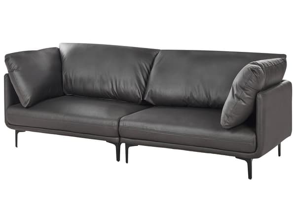 3-seters sofa Svart Vegansk skinn Polyester Industriell og moderne stil Stue