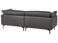 Miniatyrbilde 5 av 11: 3-seters sofa Svart Vegansk skinn Polyester Industriell og moderne stil Stue