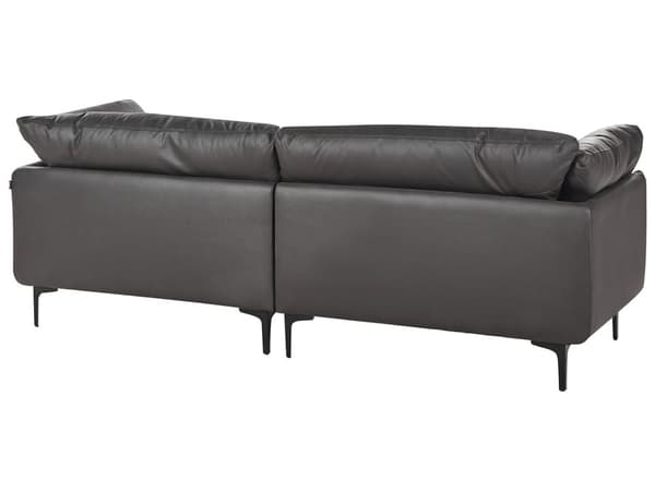 3-seters sofa Svart Vegansk skinn Polyester Industriell og moderne stil Stue