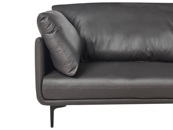 3-seters sofa Svart Vegansk skinn Polyester Industriell og moderne stil Stue