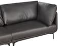 Miniatyrbilde 7 av 11: 3-seters sofa Svart Vegansk skinn Polyester Industriell og moderne stil Stue
