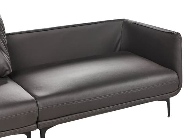 3-seters sofa Svart Vegansk skinn Polyester Industriell og moderne stil Stue