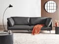 Miniatyrbilde 2 av 11: 3-seters sofa Svart Vegansk skinn Polyester Industriell og moderne stil Stue